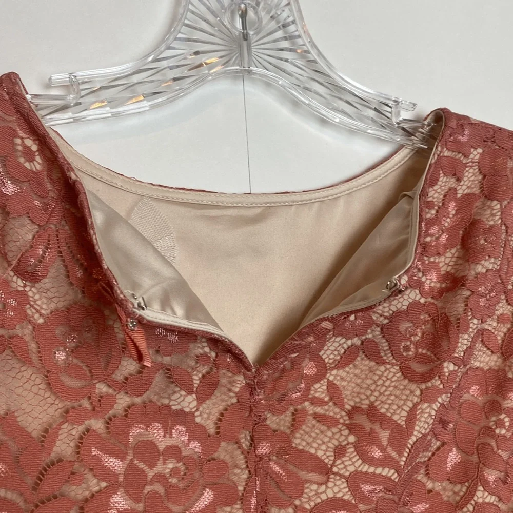Anthropologie BHLDN Hitherto Pink Lace Overlay Dress Size 2 - Picture 10 of 13